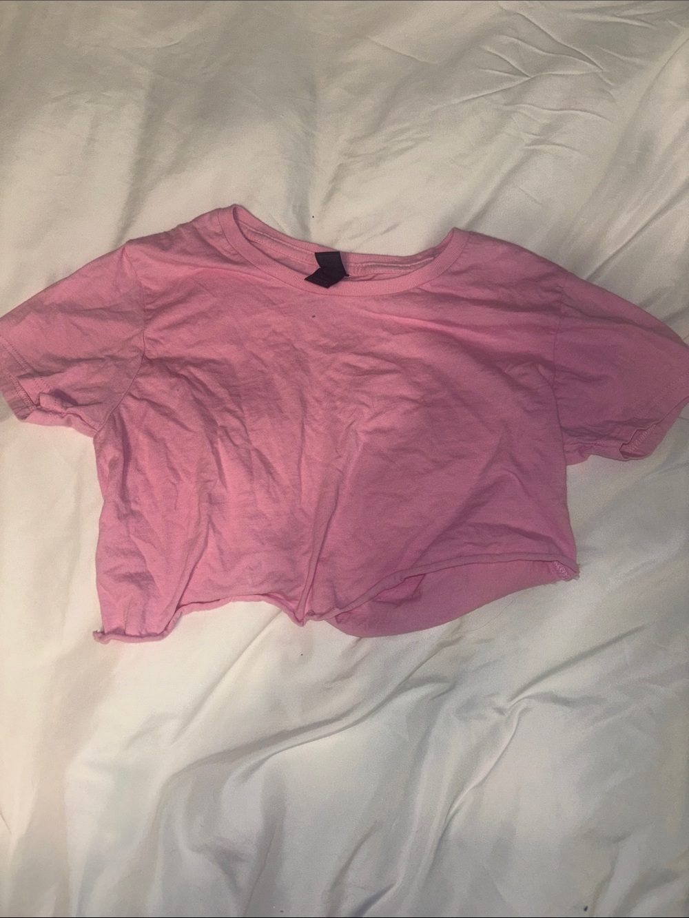 Women's Pink Cropped Tee - Classic Casual Top